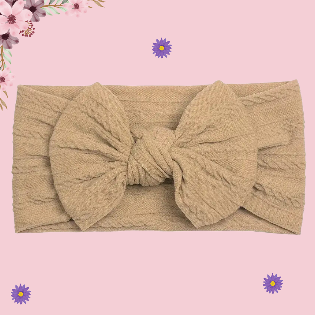 6pcs Cute Bow Hairbands - Baby Girls Elastic Wide-Brimmed Headbands, Soft and Comfortable for Everyday Wear