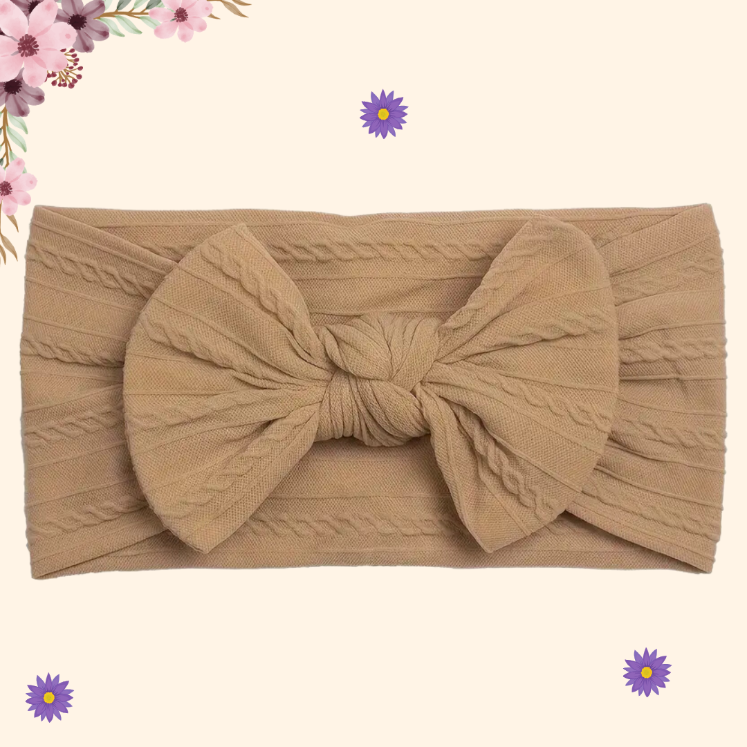 6pcs Cute Bow Hairbands - Baby Girls Elastic Wide-Brimmed Headbands, Soft and Comfortable for Everyday Wear
