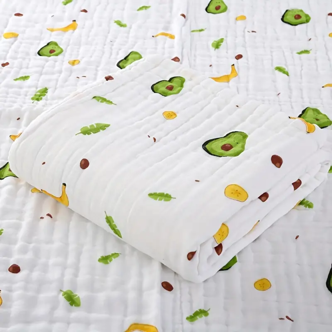 Ultra-Soft 4-Layer Gauze Baby Bath Towel - Super Absorbent & Gentle for Sensitive Skin