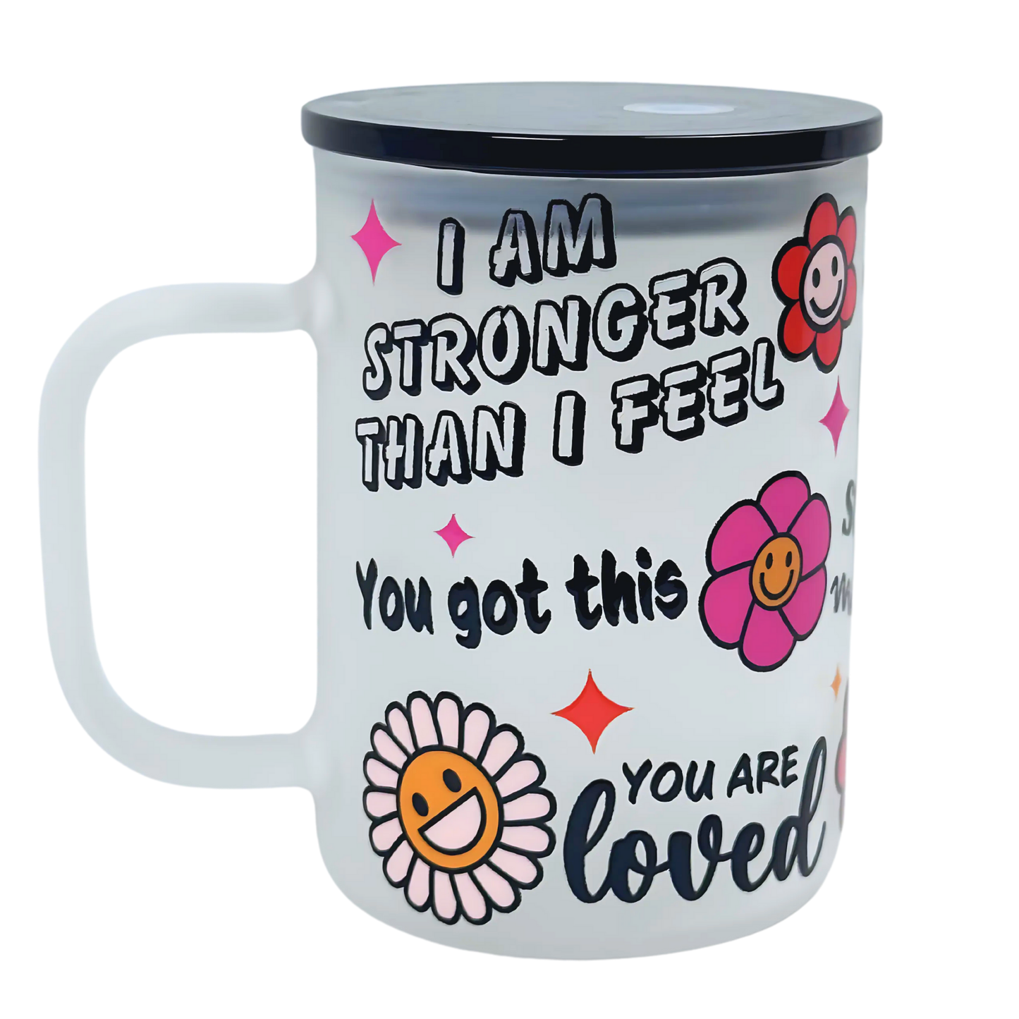 17 oz Glass Mug with Handle – Durable & Stylish Drinking Cup