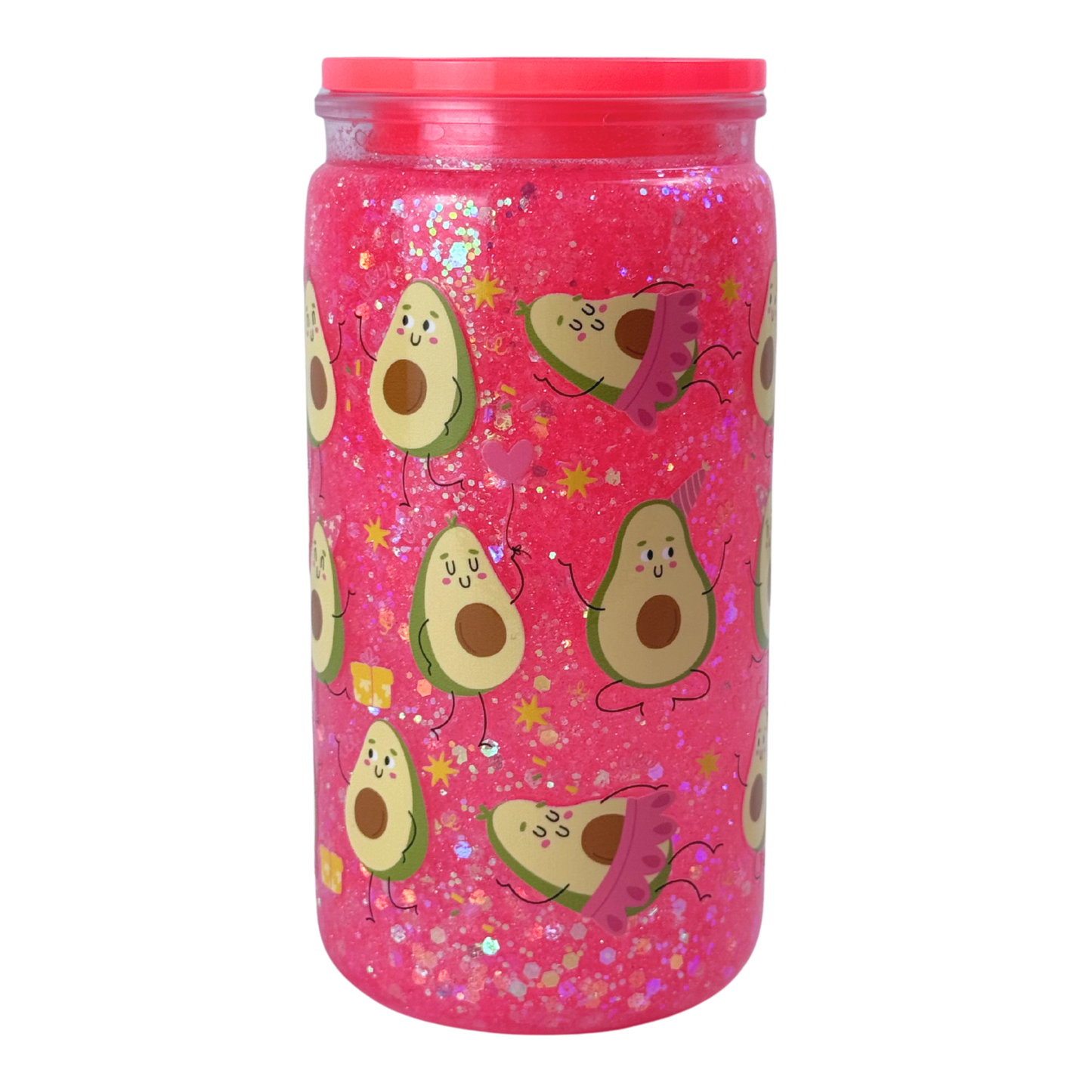 16oz Glitter Glass Tumbler