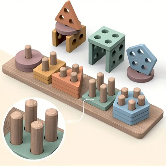 Wooden Shape Sorter Toys - Educational Preschool Toy for Boys and Girls, Develops Problem-Solving Skills & Enhances Hand-Eye Coordination, Perfect Gift for Christmas, Halloween, and Thanksgiving