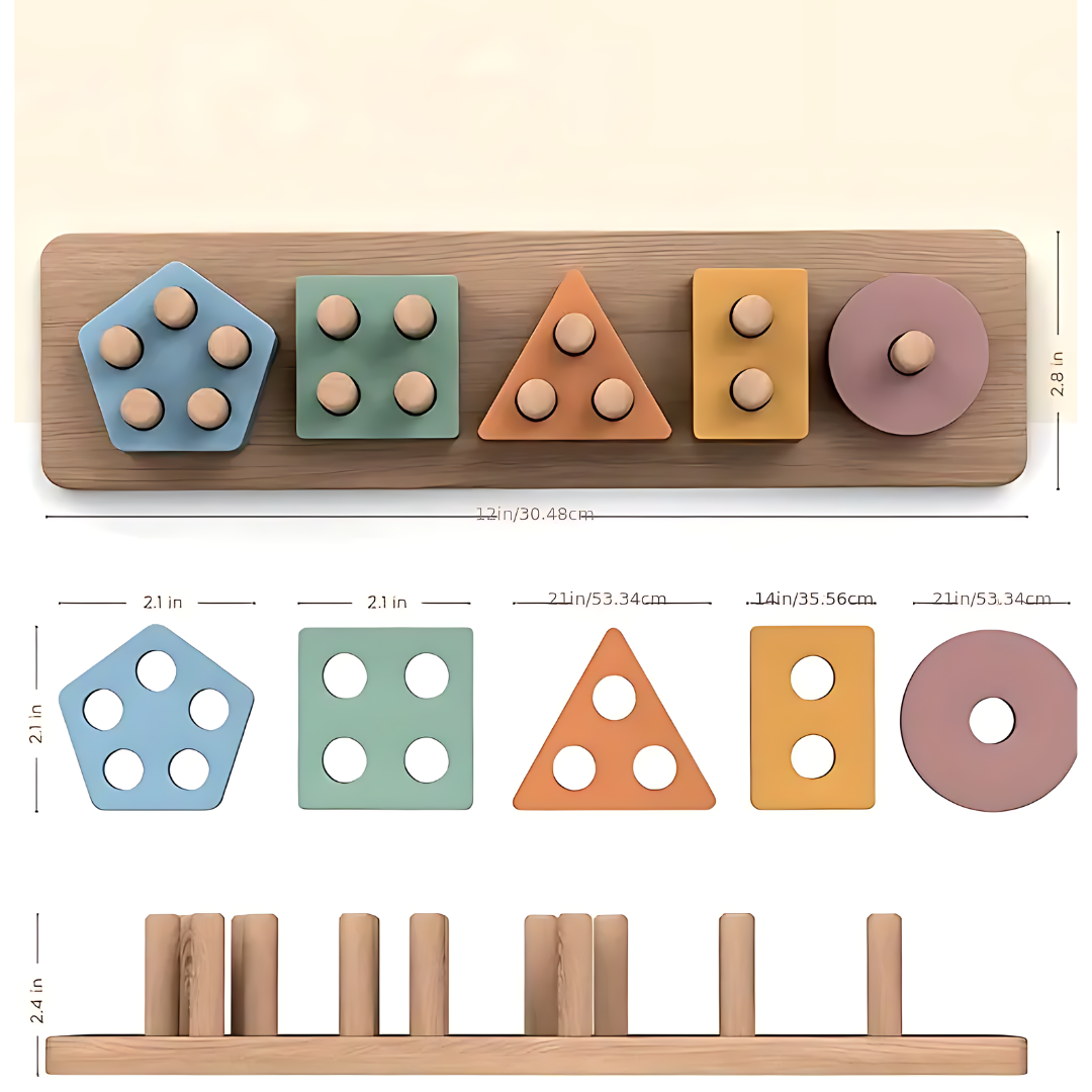 Wooden Shape Sorter Toys - Educational Preschool Toy for Boys and Girls, Develops Problem-Solving Skills & Enhances Hand-Eye Coordination, Perfect Gift for Christmas, Halloween, and Thanksgiving