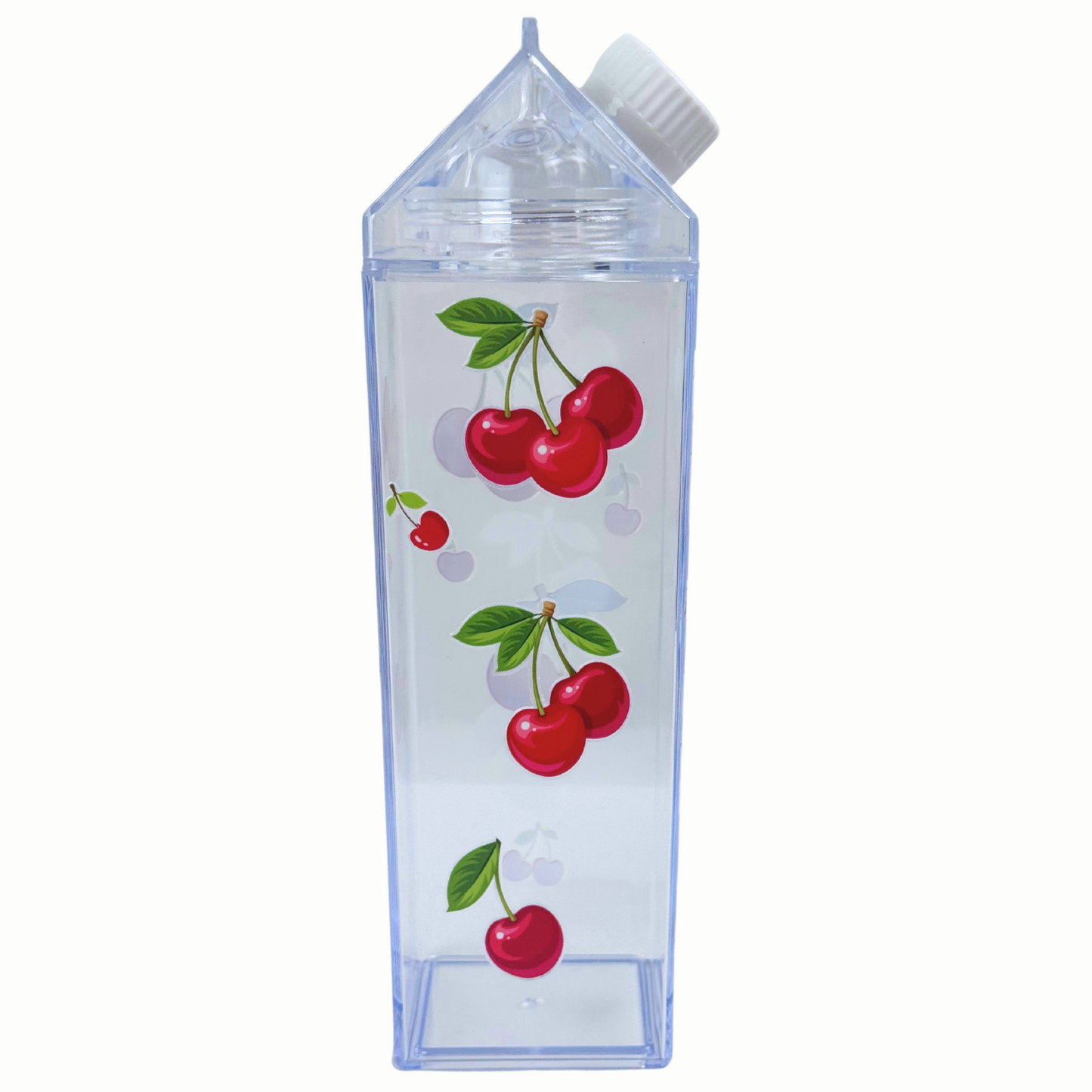 Clear BPA-Free Square Sports Tumbler – 500ml Acrylic Water Bottle, Milk Carton Style