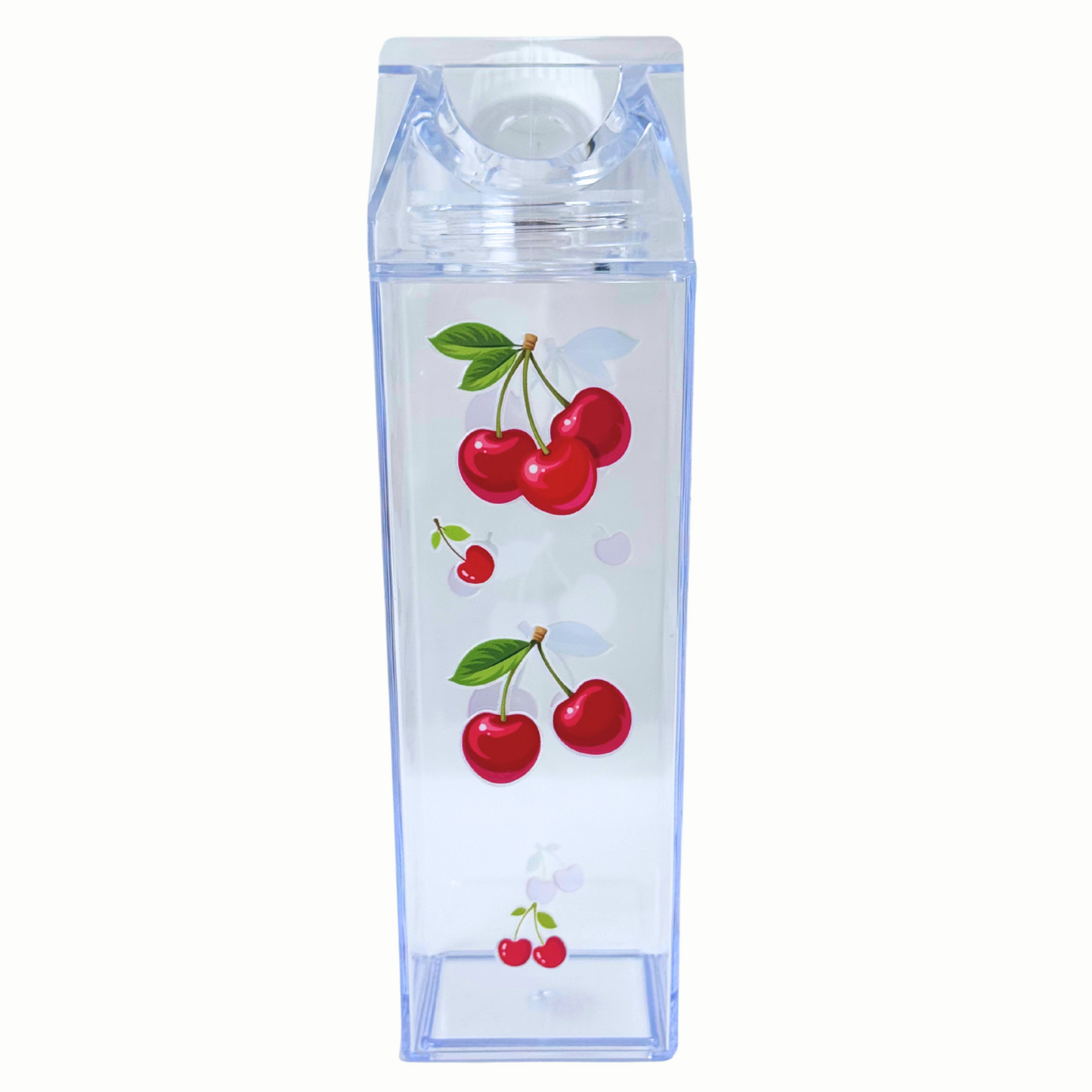 Clear BPA-Free Square Sports Tumbler – 500ml Acrylic Water Bottle, Milk Carton Style