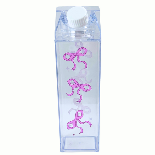 Clear BPA-Free Square Sports Tumbler – 500ml Acrylic Water Bottle, Milk Carton Style