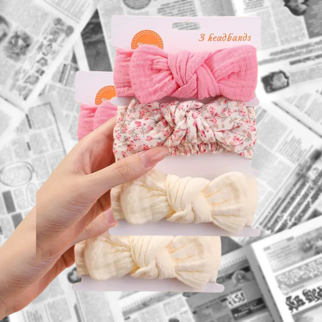 3pcs Cute Bunny Ear Bow Headbands for  baby Girls!