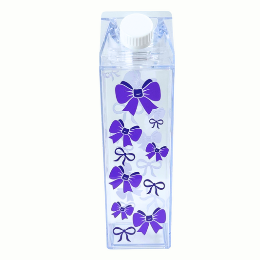 Clear BPA-Free Square Sports Tumbler – 500ml Acrylic Water Bottle, Milk Carton Style