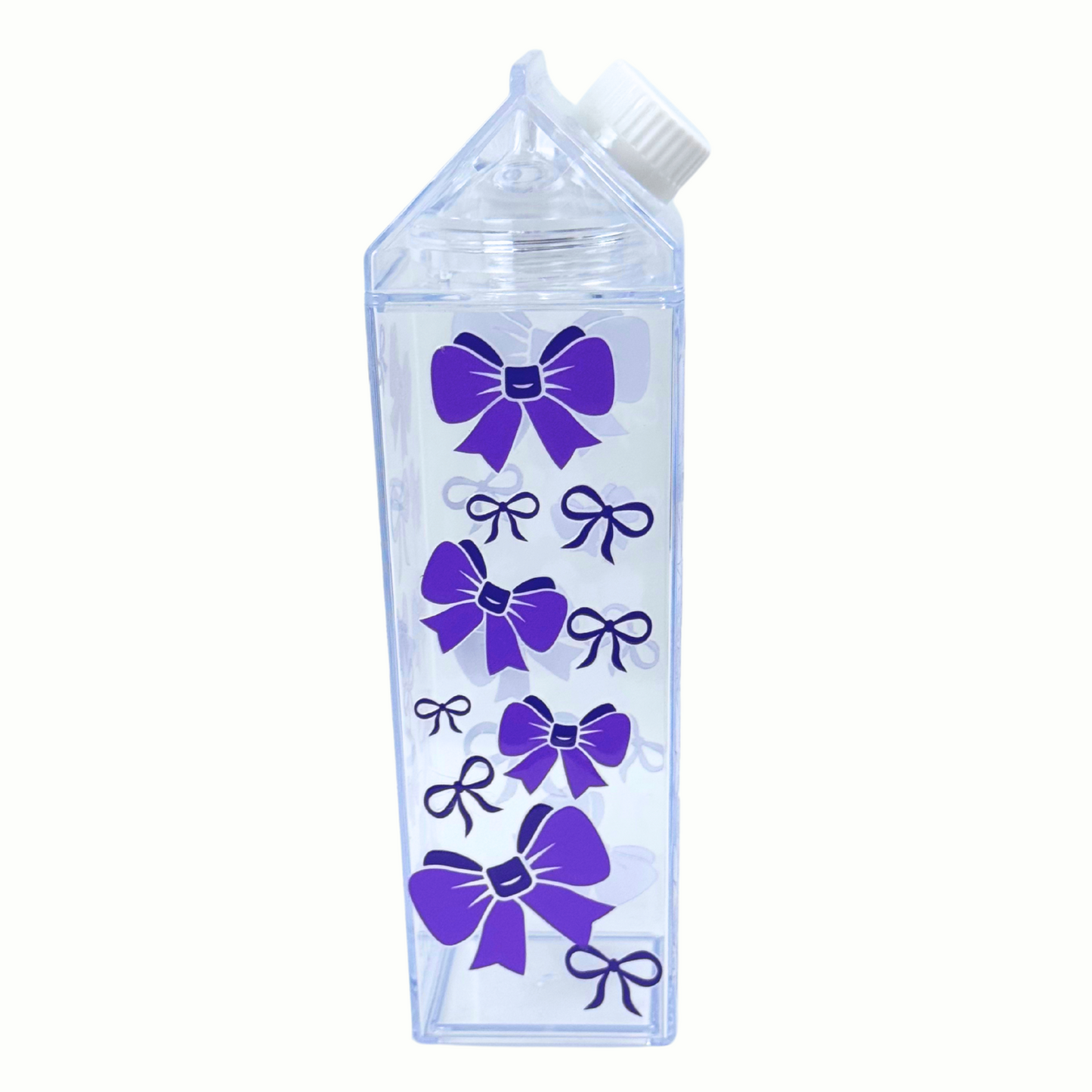 Clear BPA-Free Square Sports Tumbler – 500ml Acrylic Water Bottle, Milk Carton Style