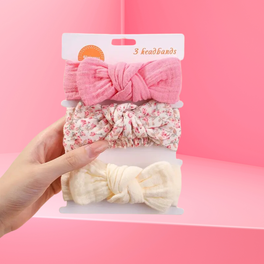 3pcs Cute Bunny Ear Bow Headbands for  baby Girls!