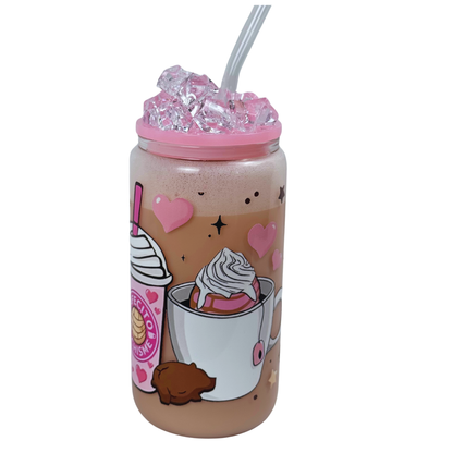 16 oz Double Wall Glass Tumbler – Insulated & Stylish Drinking Cup