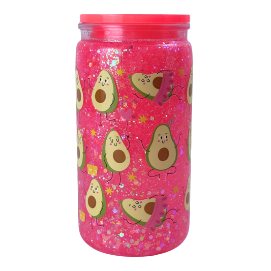 16oz Glitter Glass Tumbler