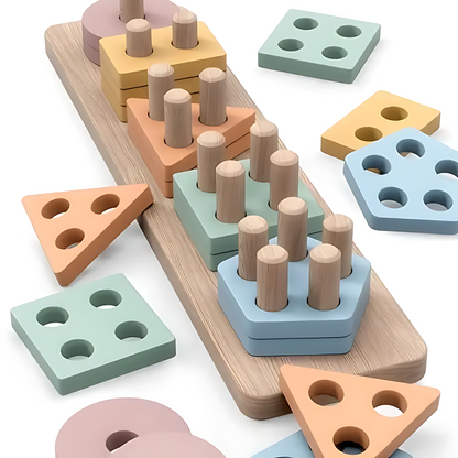 Wooden Shape Sorter Toys - Educational Preschool Toy for Boys and Girls, Develops Problem-Solving Skills & Enhances Hand-Eye Coordination, Perfect Gift for Christmas, Halloween, and Thanksgiving
