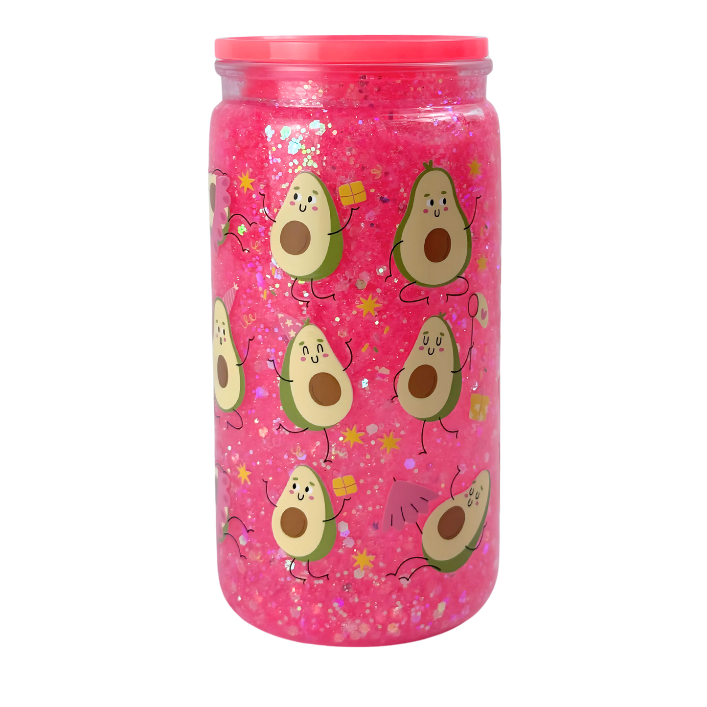 16oz Glitter Glass Tumbler