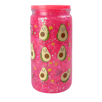 16oz Glitter Glass Tumbler