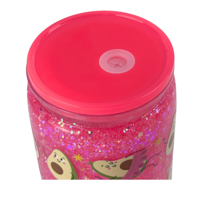 16oz Glitter Glass Tumbler