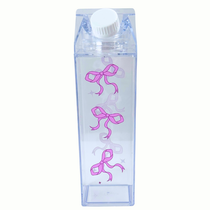 Clear BPA-Free Square Sports Tumbler – 500ml Acrylic Water Bottle, Milk Carton Style