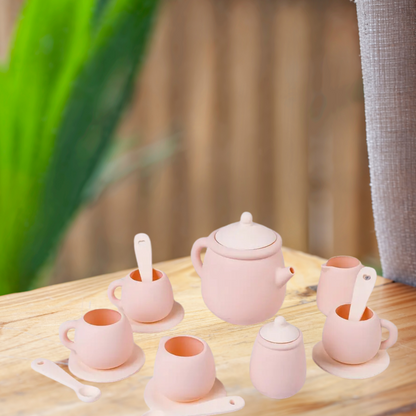 7-Piece Silicone Tea Set - 100% Food Grade, BPA-Free, Soft & Flexible Tableware, Perfect for Christmas, Halloween, Thanksgiving, New Year's & Valentine's Day Gifts