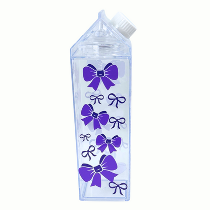 Clear BPA-Free Square Sports Tumbler – 500ml Acrylic Water Bottle, Milk Carton Style