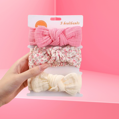 3pcs Cute Bunny Ear Bow Headbands for  baby Girls!