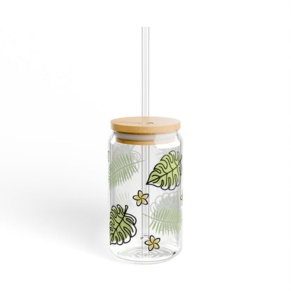 Tumbler with Lid & Straw – Cute Design Iced Coffee 16 oz, Smoothie Cup, Clear Coffee Mug – Perfect Gift for Moms, Birthdays & Holidays,Christmas